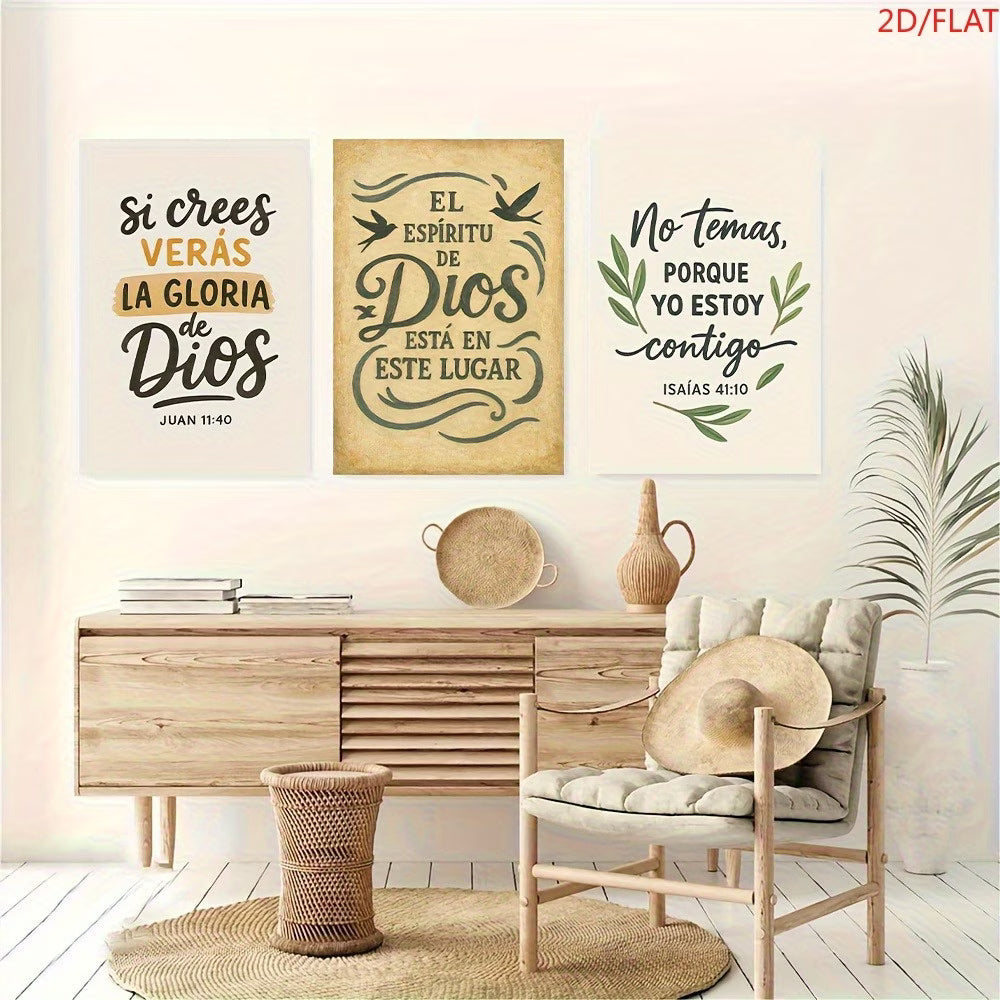 ✝️ Set de 3 Cuadros Religiosos en Español – “Soy un Hijo de Dios”