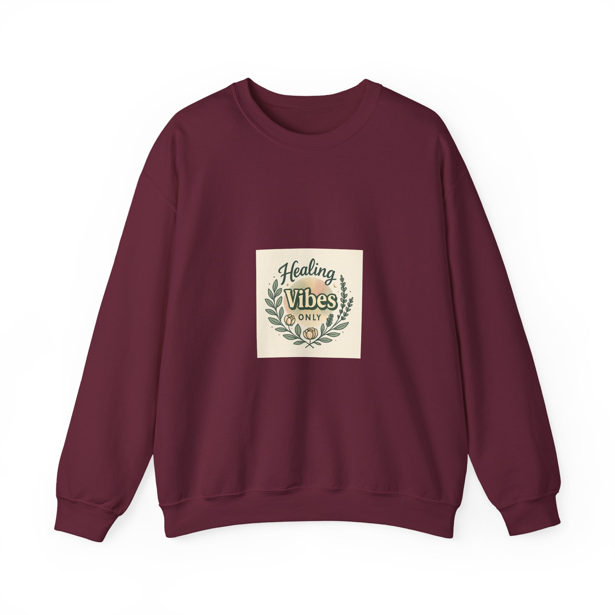 Healing Vibes Crewneck Sweatshirt — Positive Wellness Graphic Pullover