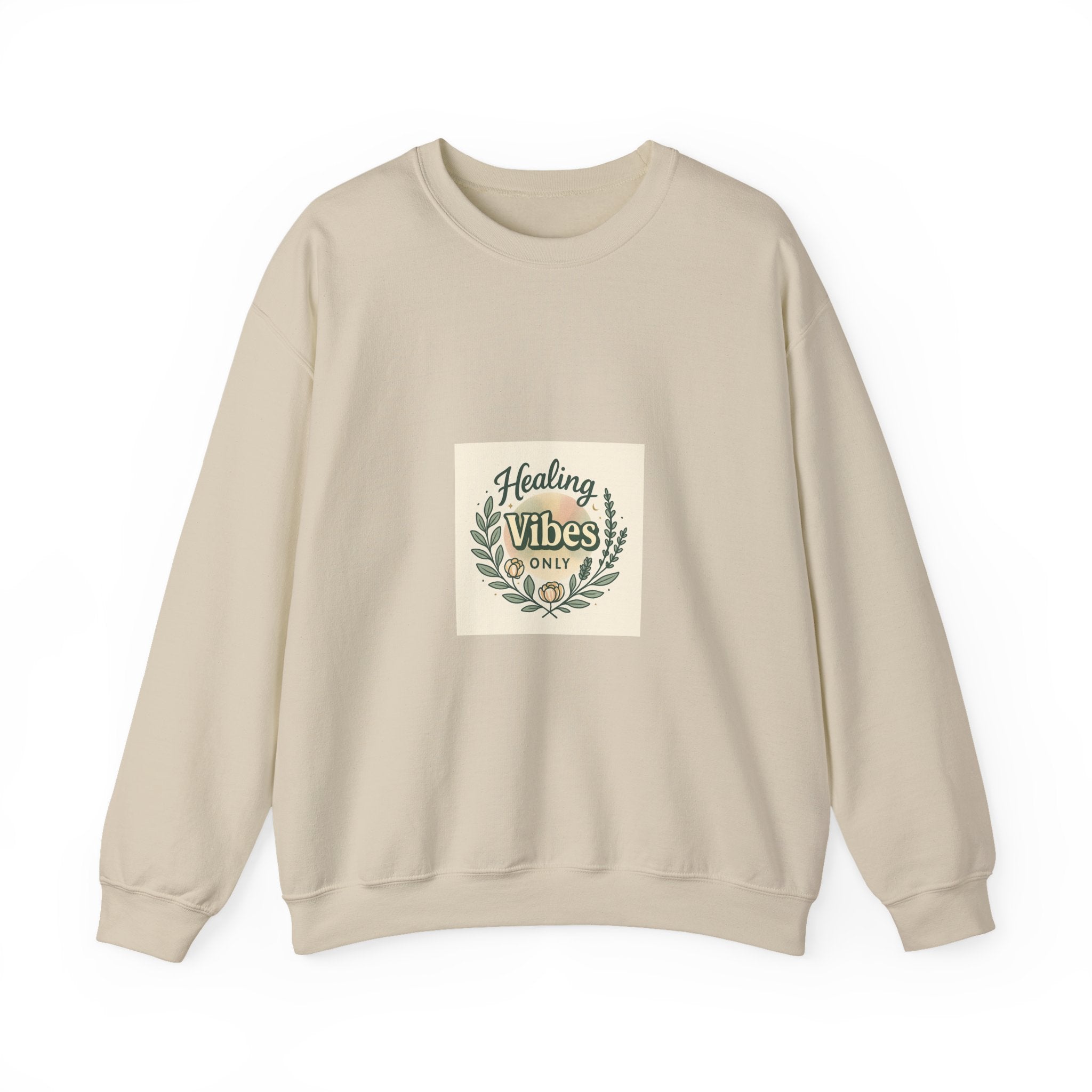 Healing Vibes Crewneck Sweatshirt — Positive Wellness Graphic Pullover