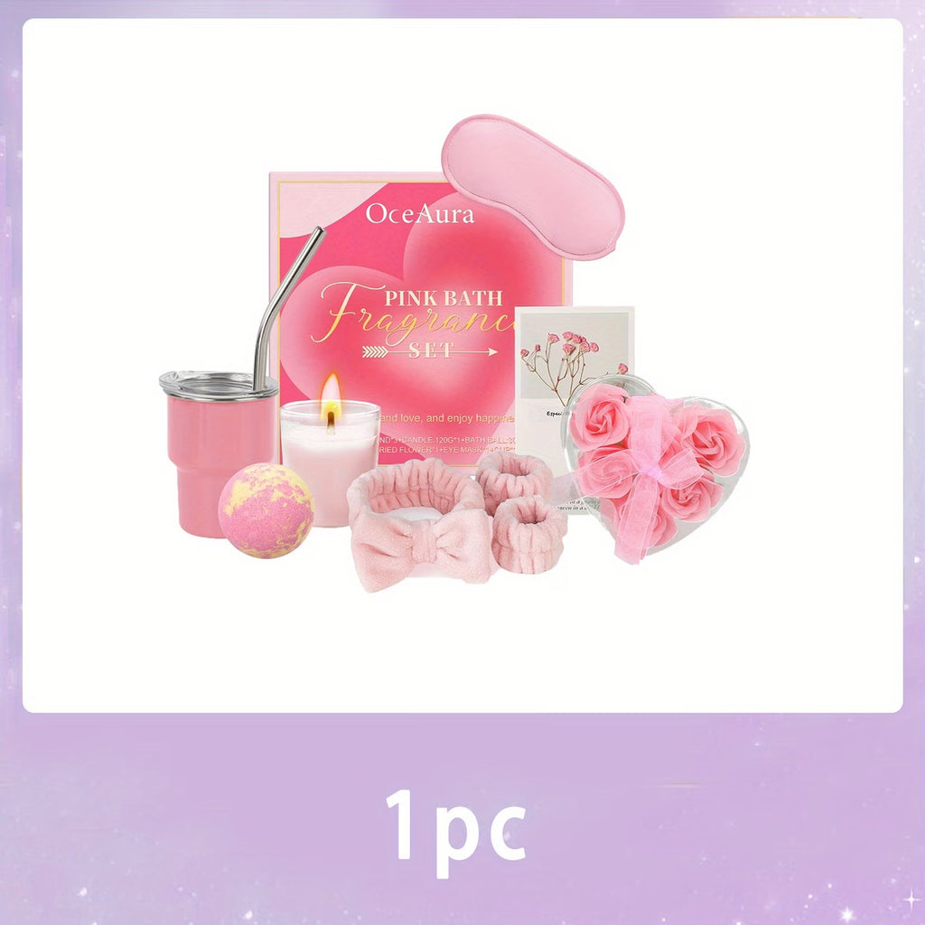 Luxury Pink Gel Bath Soap & Gift Set for Women
