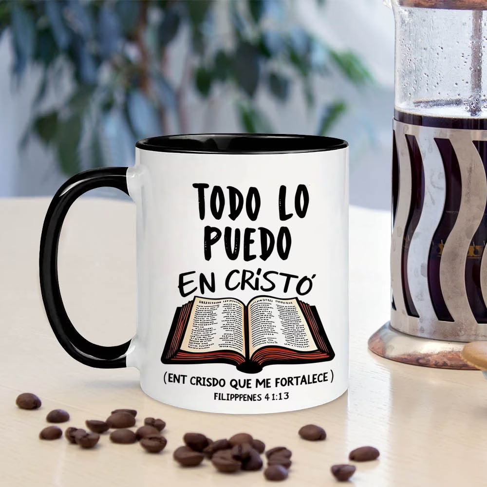 ✝️ Taza de Cerámica Cristiana – 11 oz con Citas Inspiradoras en Español