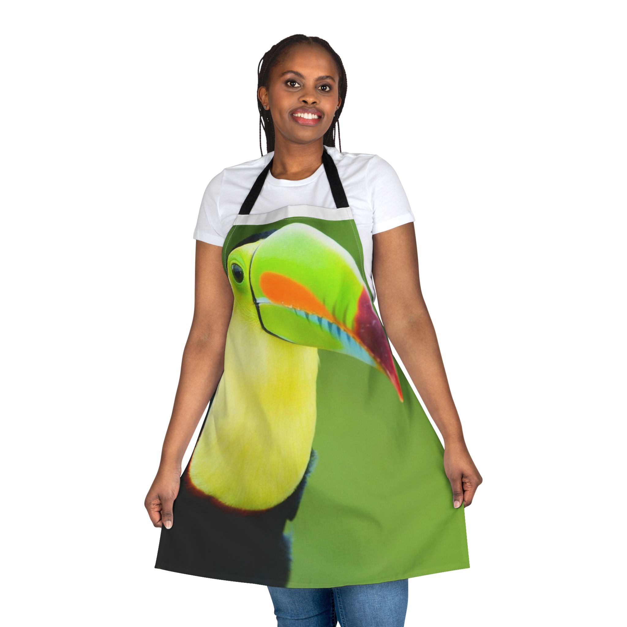 Apron Tropical Bird Colorful Kitchen Attire Chef Gift BBQ Essential Gardening Accessory Animal Lover