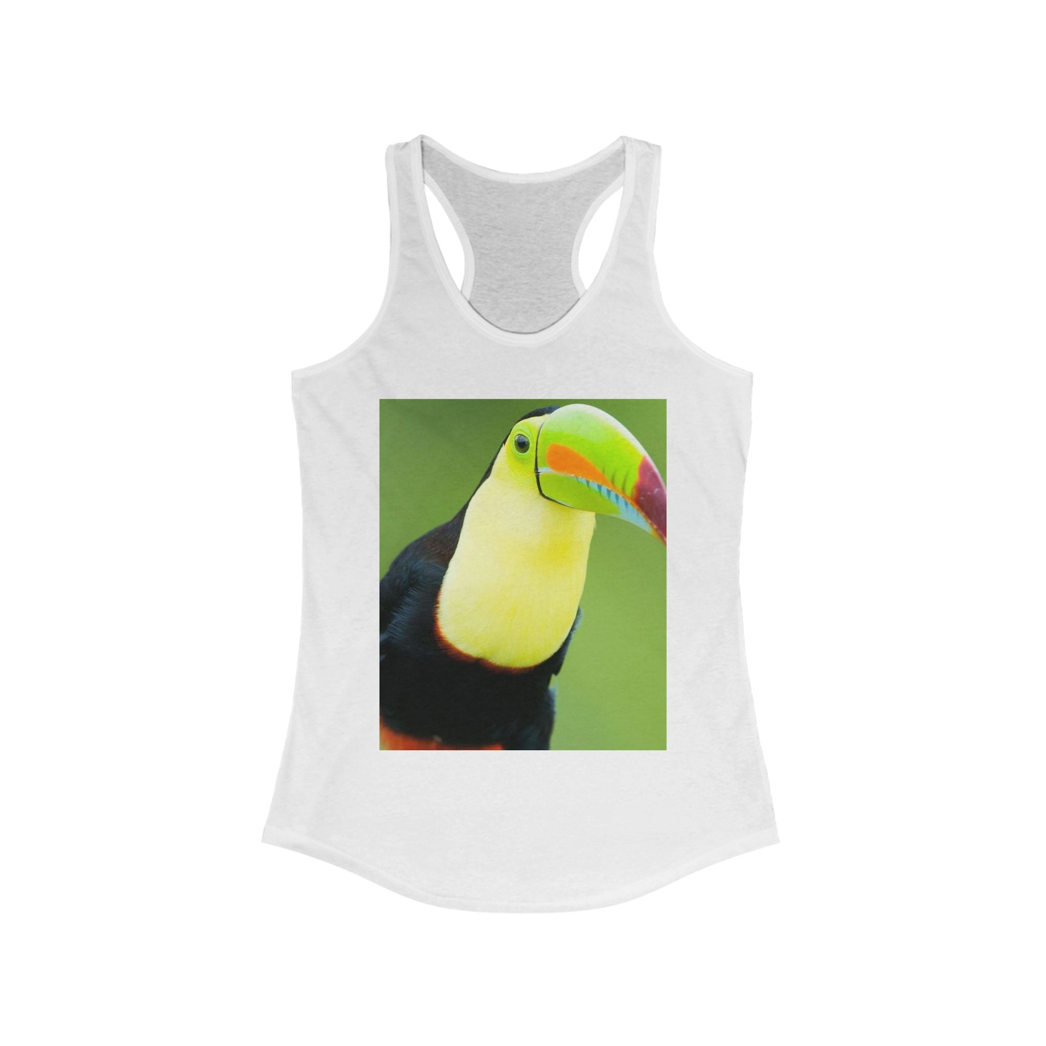 Racerback Tank - Tropical Bird Summer Workout Top for Nature Lovers