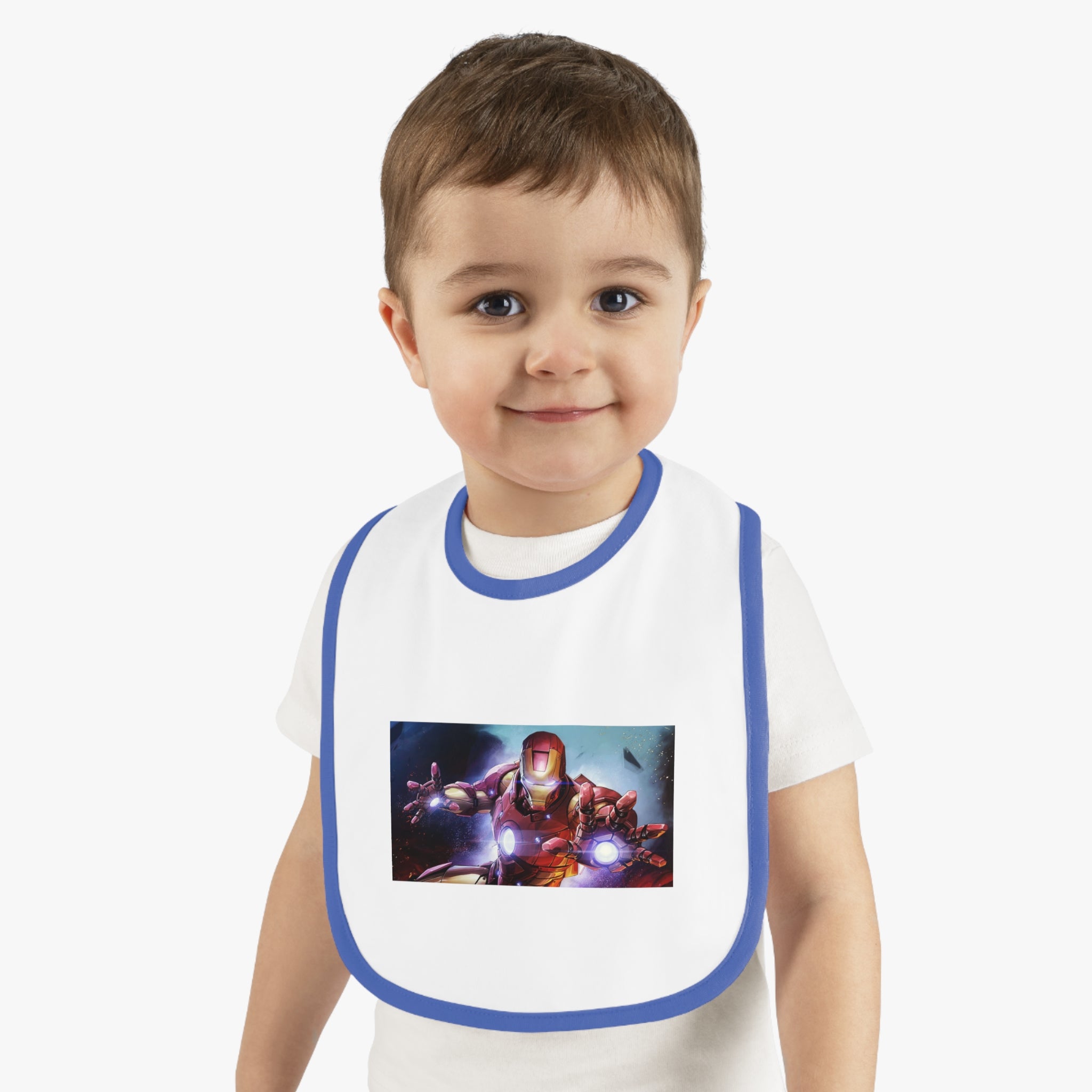Iron Man Baby Bib - Marvel Infant Bib, Cute Baby Feeding Accessories, Superhero Gifts for Boys, Fun Baby Shower Gift, Cute & Practical Bib