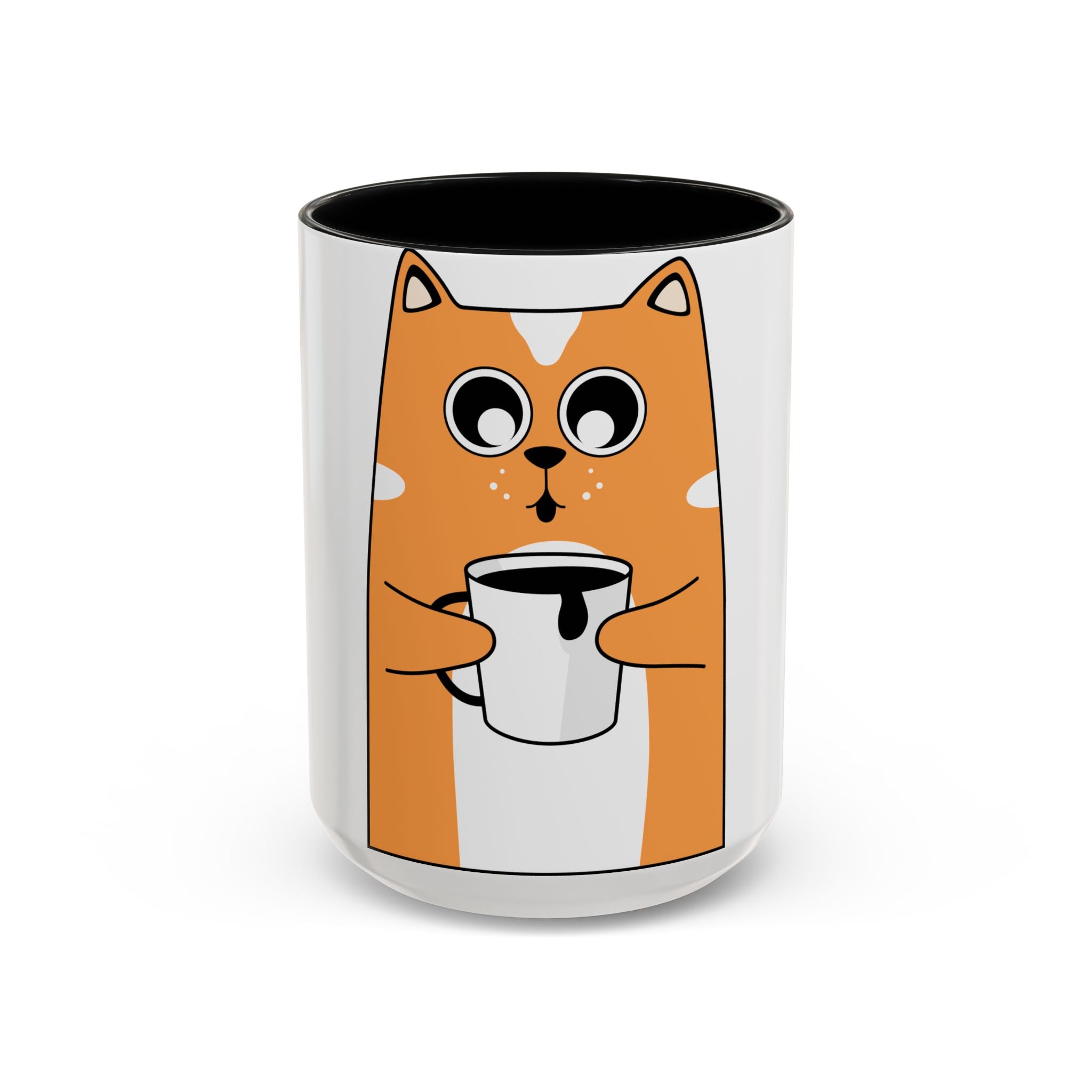 Cute Cat Coffee Mug – Adorable Accent Mug for Cat Lovers, Perfect Gift for Birthdays, Holidays, and Cozy Mornings
