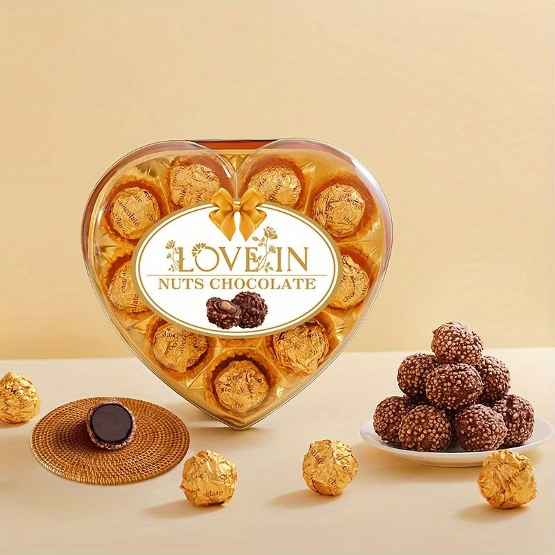 Love Gift Set featuring heart-shaped chocolates