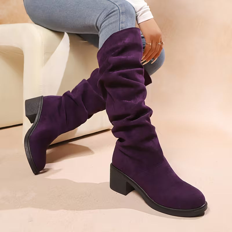 Women’s Minimalist Classic Ankle Boots – Comfortable Thick Heel Design