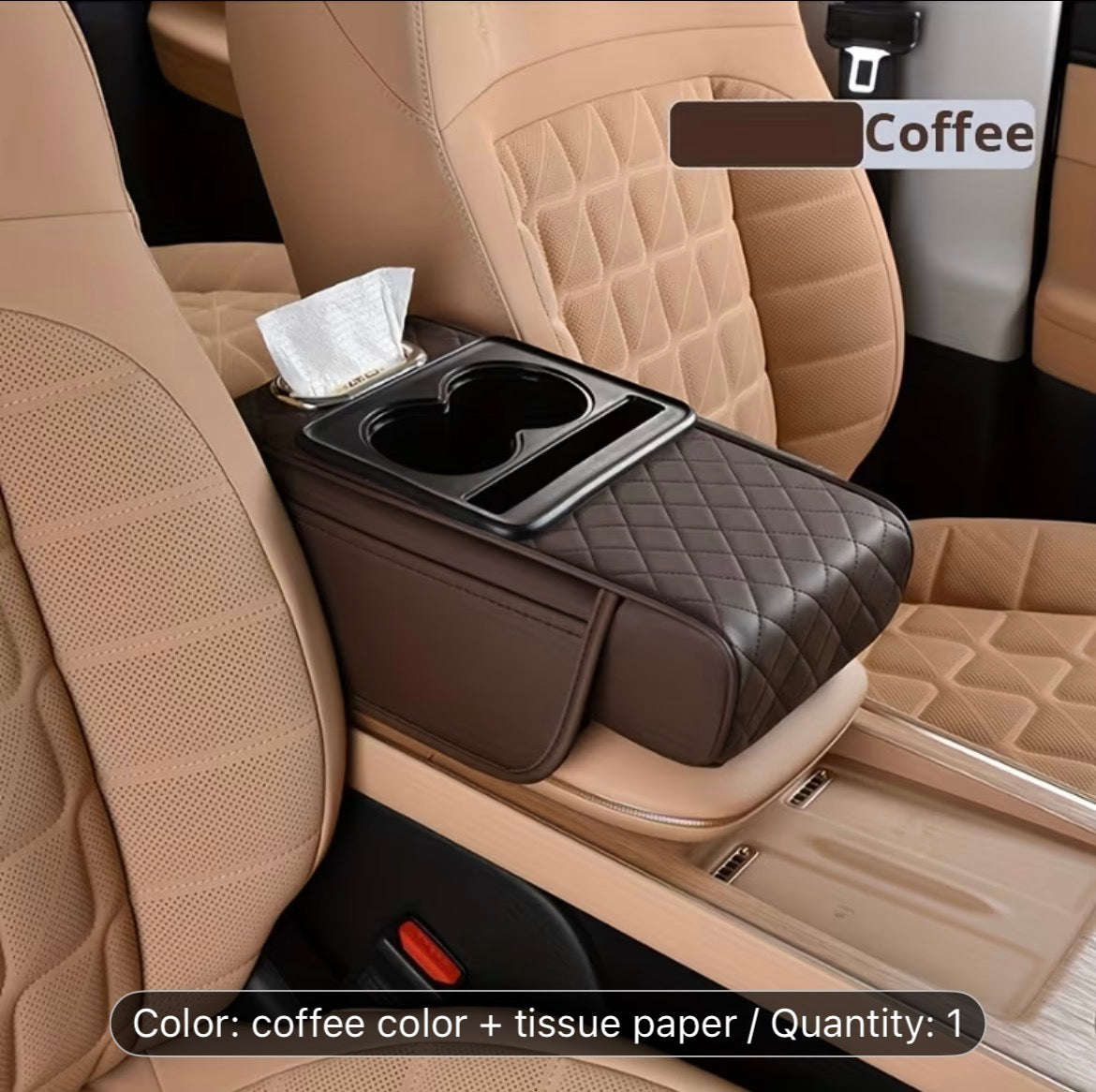 Universal Car Armrest Box Cover – 3pcs Set