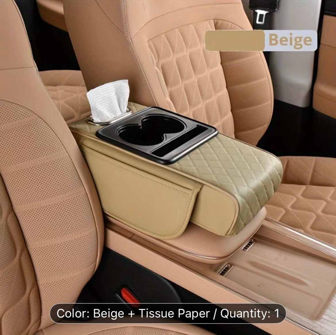 Universal Car Armrest Box Cover – 3pcs Set