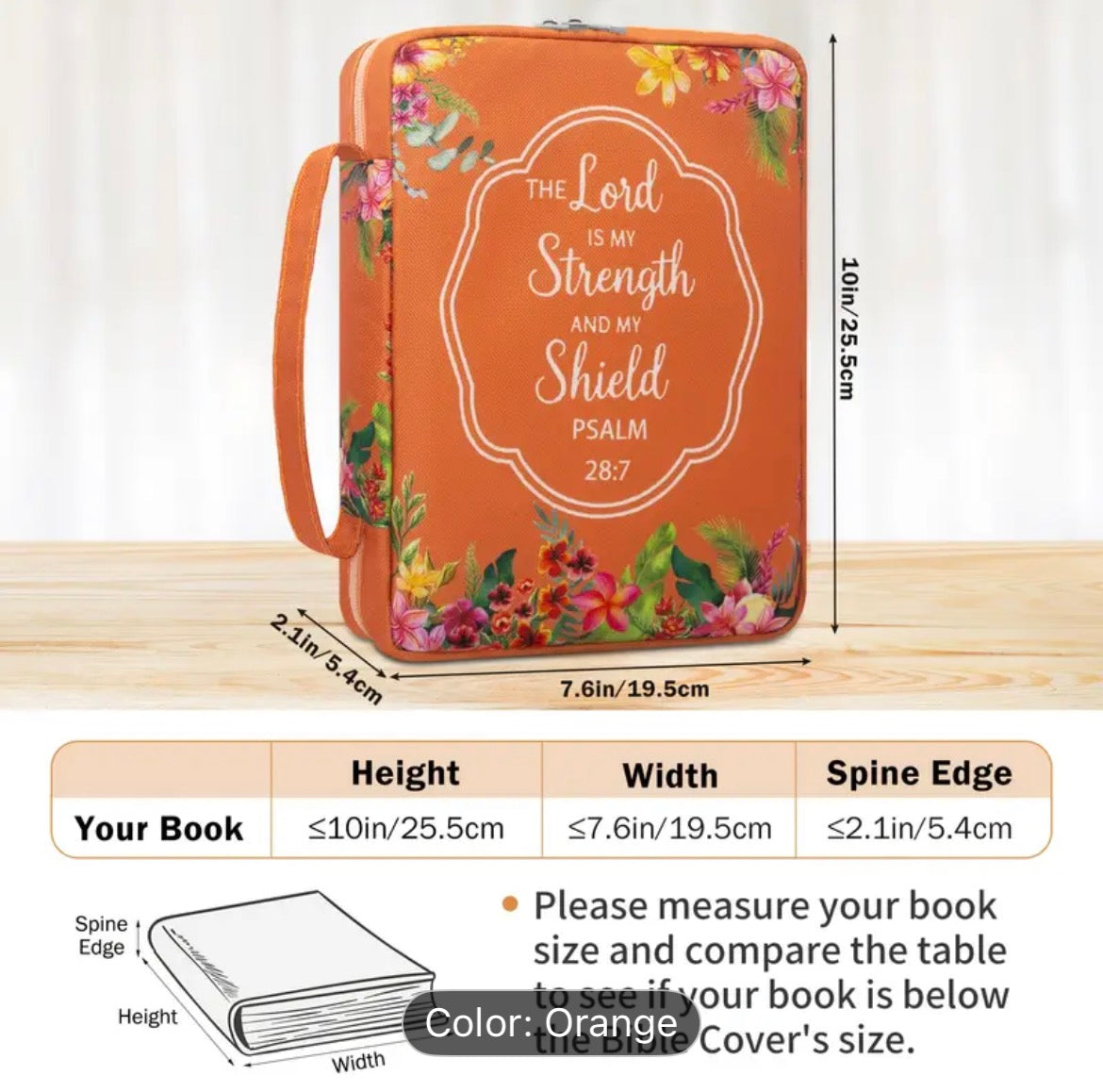 Women’s Bible Cover & Scripture Organizer – Tropical Floral Design