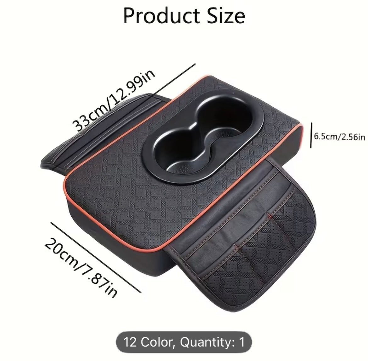 Universal Car Armrest Box Cover – 3pcs Set