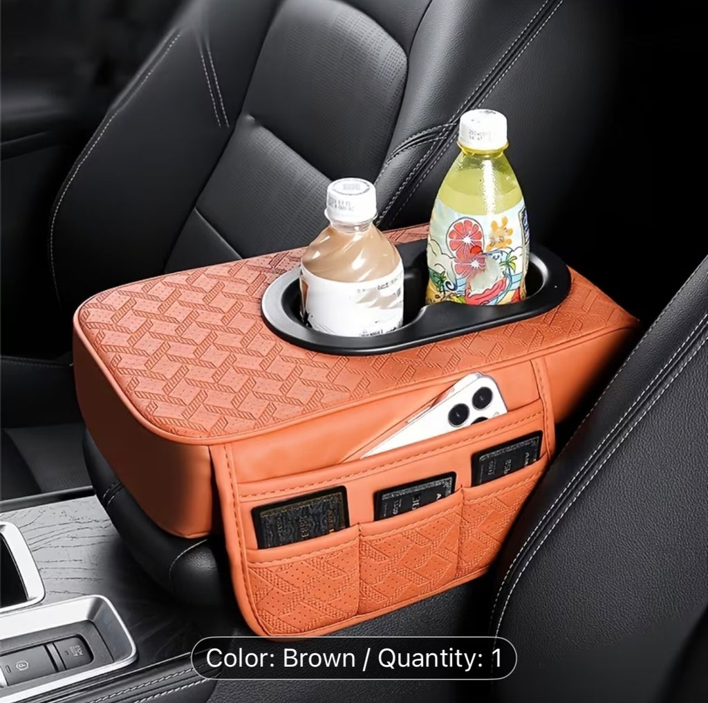 Universal Car Armrest Box Cover – 3pcs Set