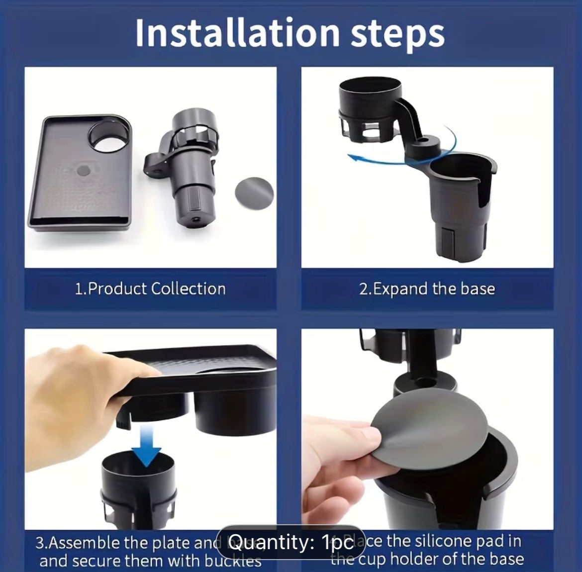 Multi-Functional Car Tray Cup Holder Organizer