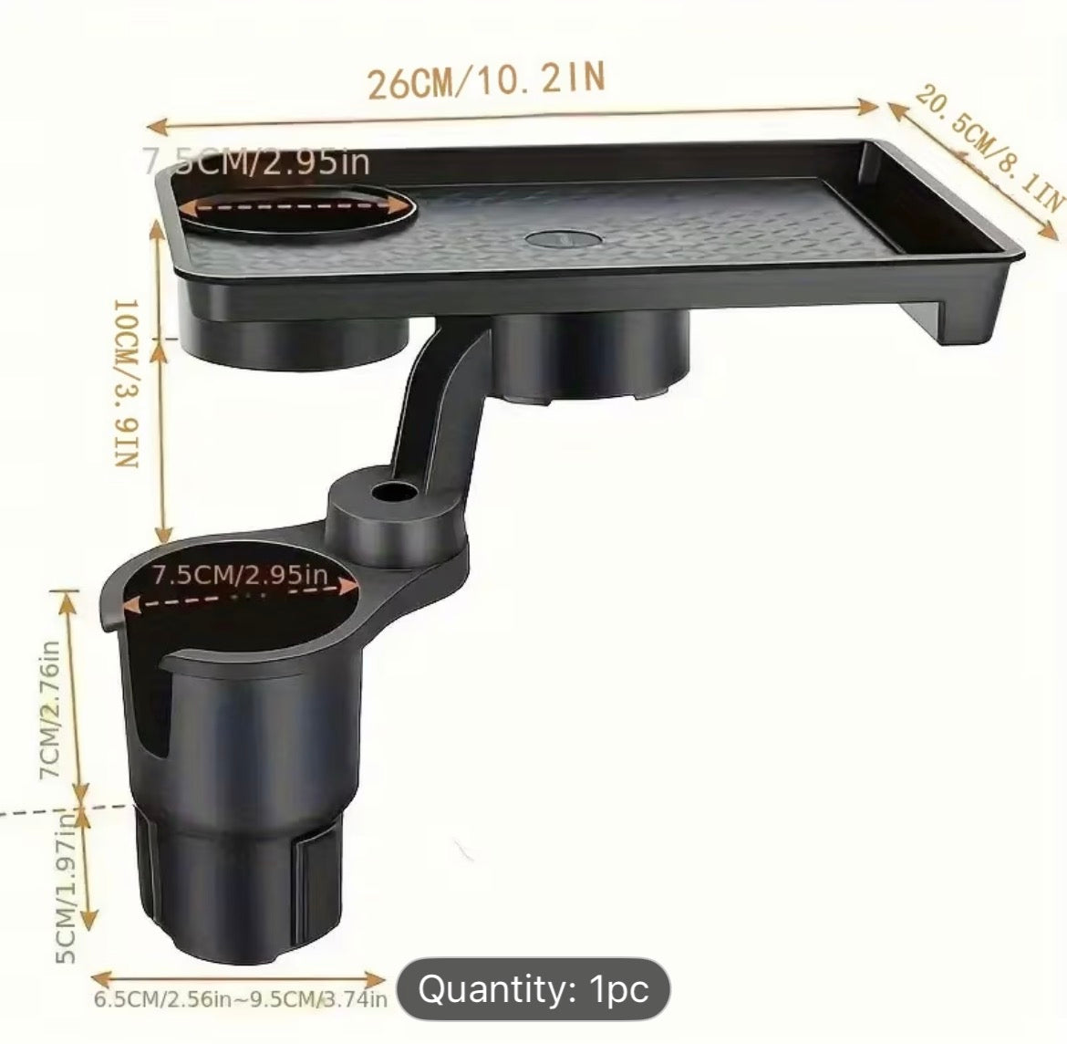 Multi-Functional Car Tray Cup Holder Organizer