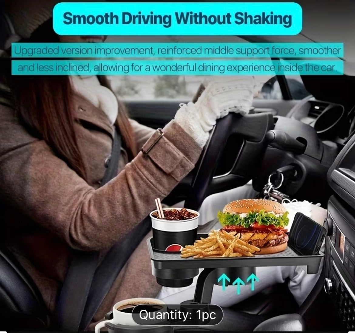 Multi-Functional Car Tray Cup Holder Organizer