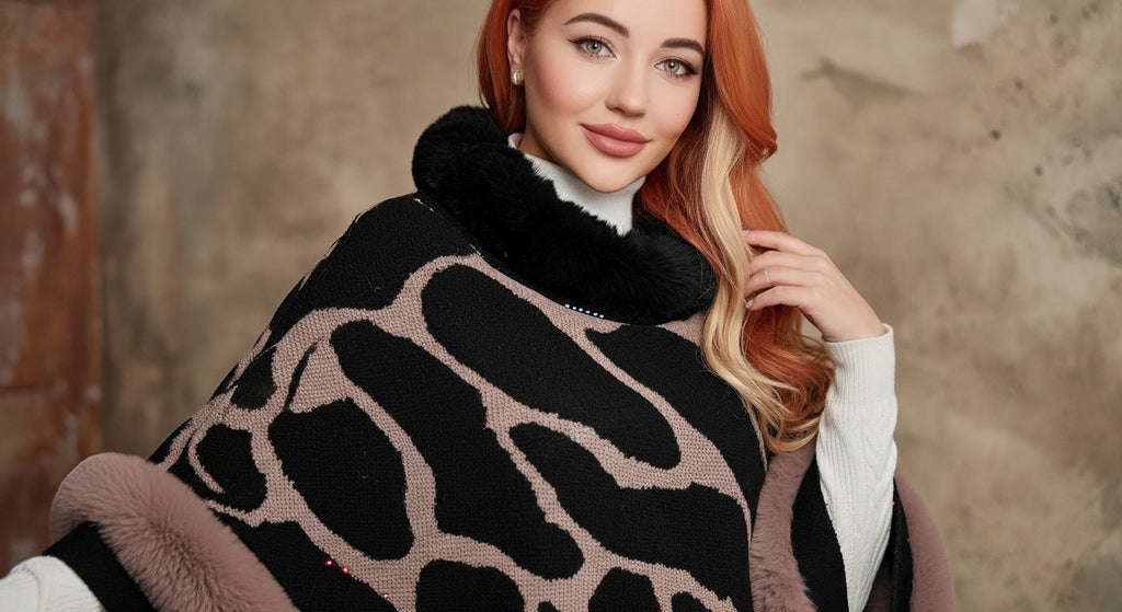 Elegant Color Block Shawl Collar Pullover – Fall/Winter