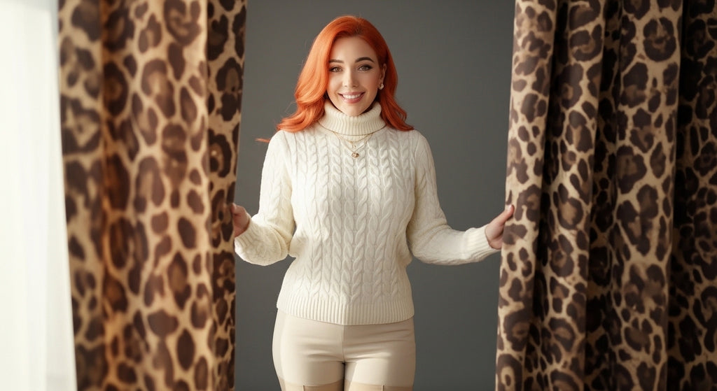 2D Flat Leopard Print Curtains – 2pcs Set