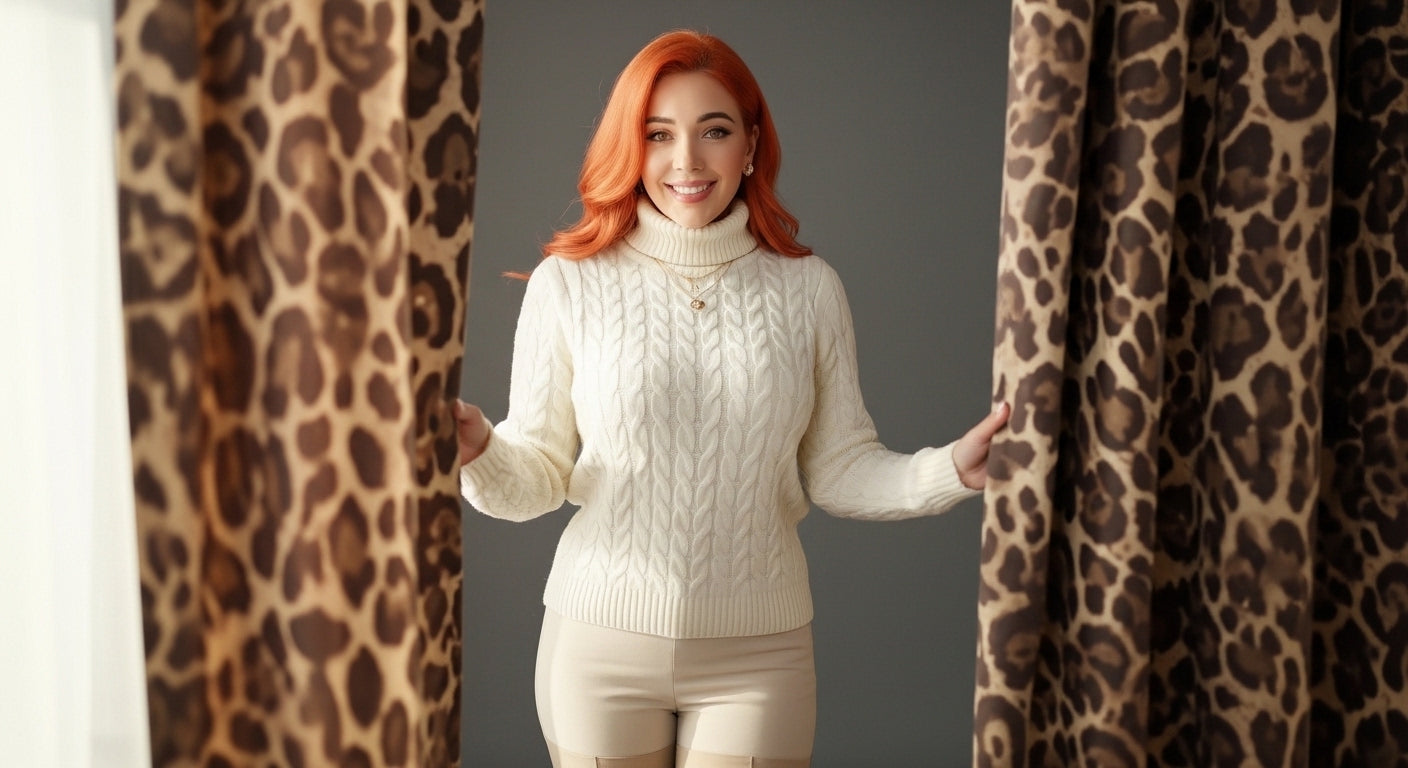 2D Flat Leopard Print Curtains – 2pcs Set