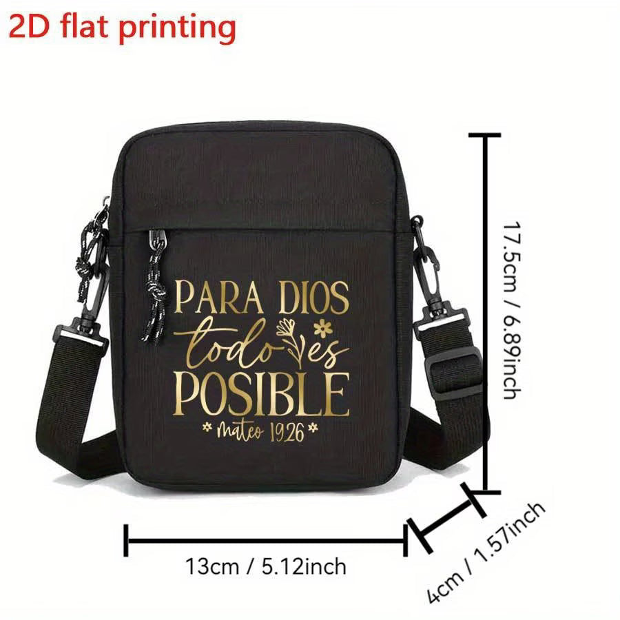 ✝️ Bolso Crossbody Cristiano para Hombre