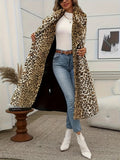 Plus Size Leopard Print Vest Jacket – Sleeveless Winter Layering Essential