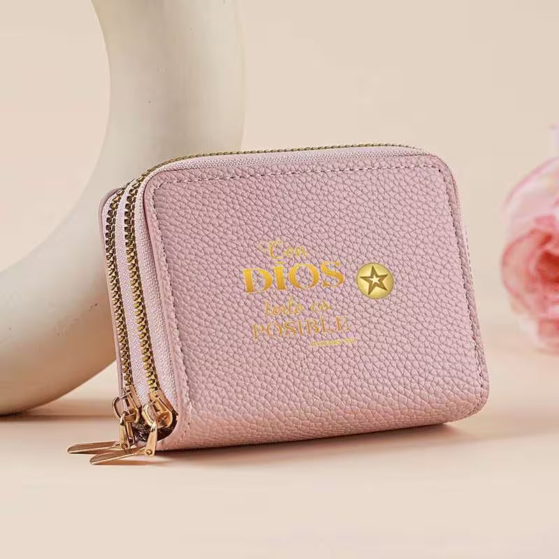 ✝️ Portatarjetas Mujer – “Con Dios Todo Es Posible”