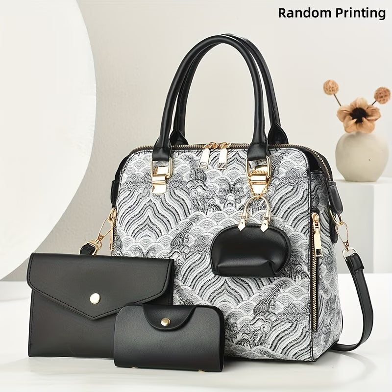 3-Piece Women’s Handbag Set – Vintage Embroidered Bags, Minimalist & Elegant Design