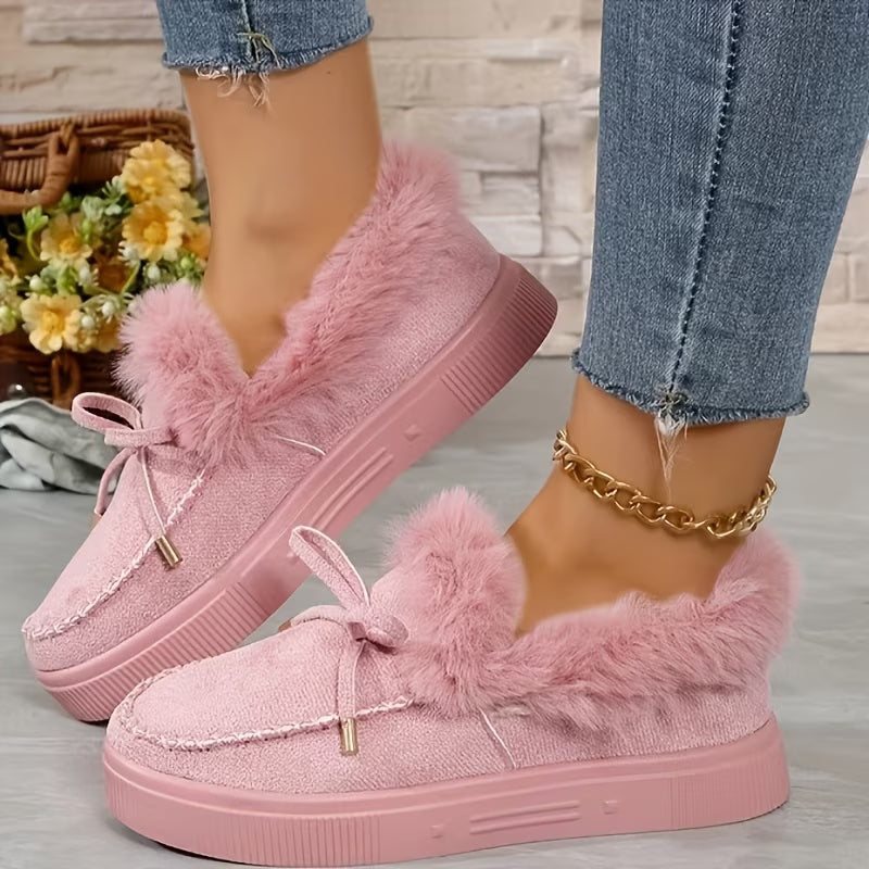 Winter Women’s Snow Boots – Faux Fur Collar | Slip-Resistant | Fast US Delivery