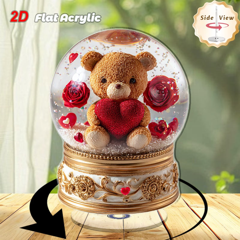 Rotating Snow Globe Desktop Ornament