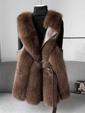 Faux Fox Fur Vest – Women’s Slim Fit Chic Waistcoat (Local Warehouse)
