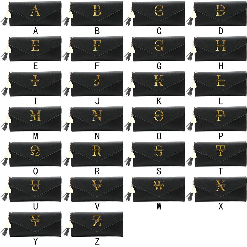 Personalized Faux Leather Wallet & Card Holder for Women