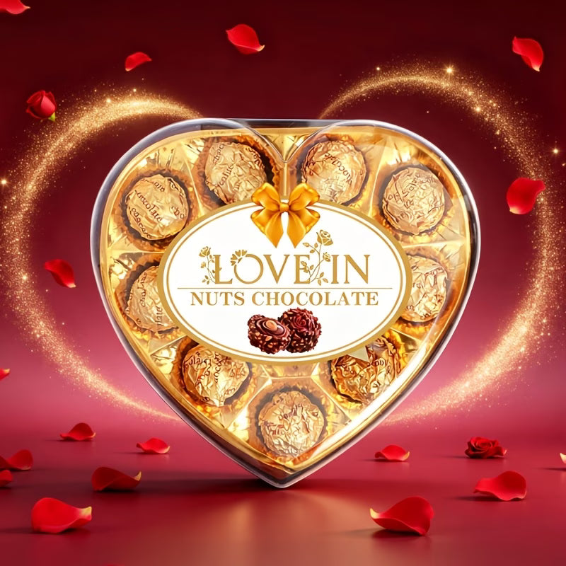 Love Gift Set featuring heart-shaped chocolates
