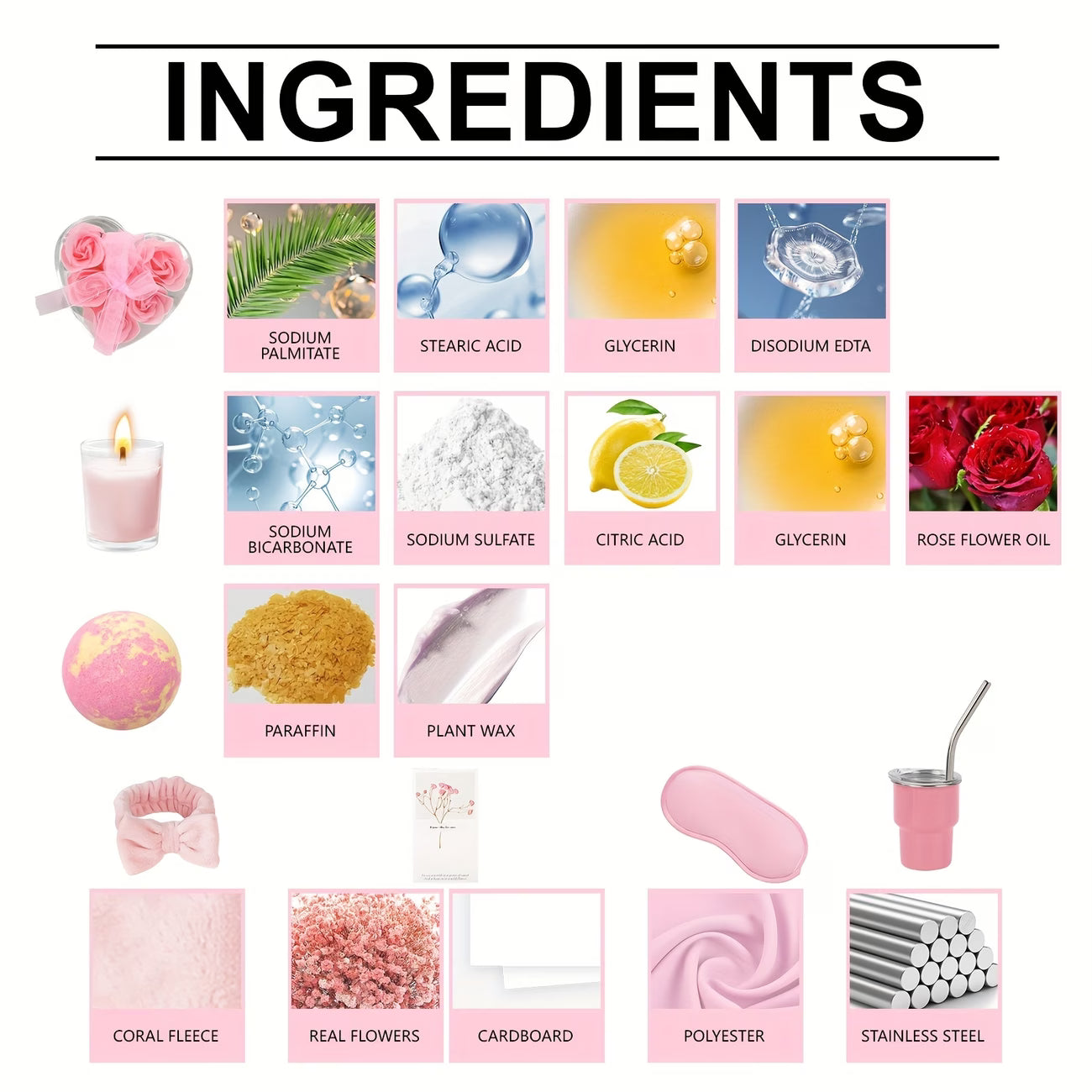 Luxury Pink Gel Bath Soap & Gift Set for Women