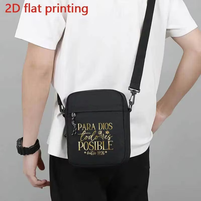 ✝️ Bolso Crossbody Cristiano para Hombre