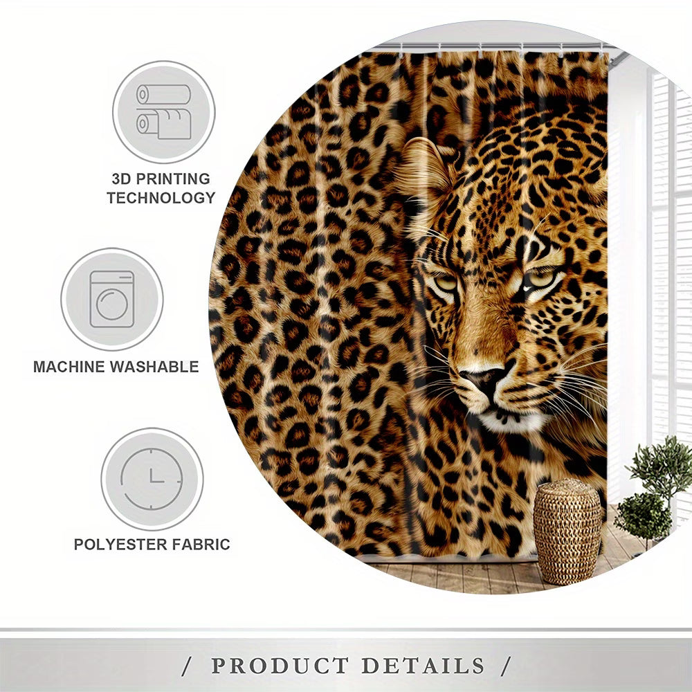 Leopard Print Shower Curtain – Wild Animal Theme