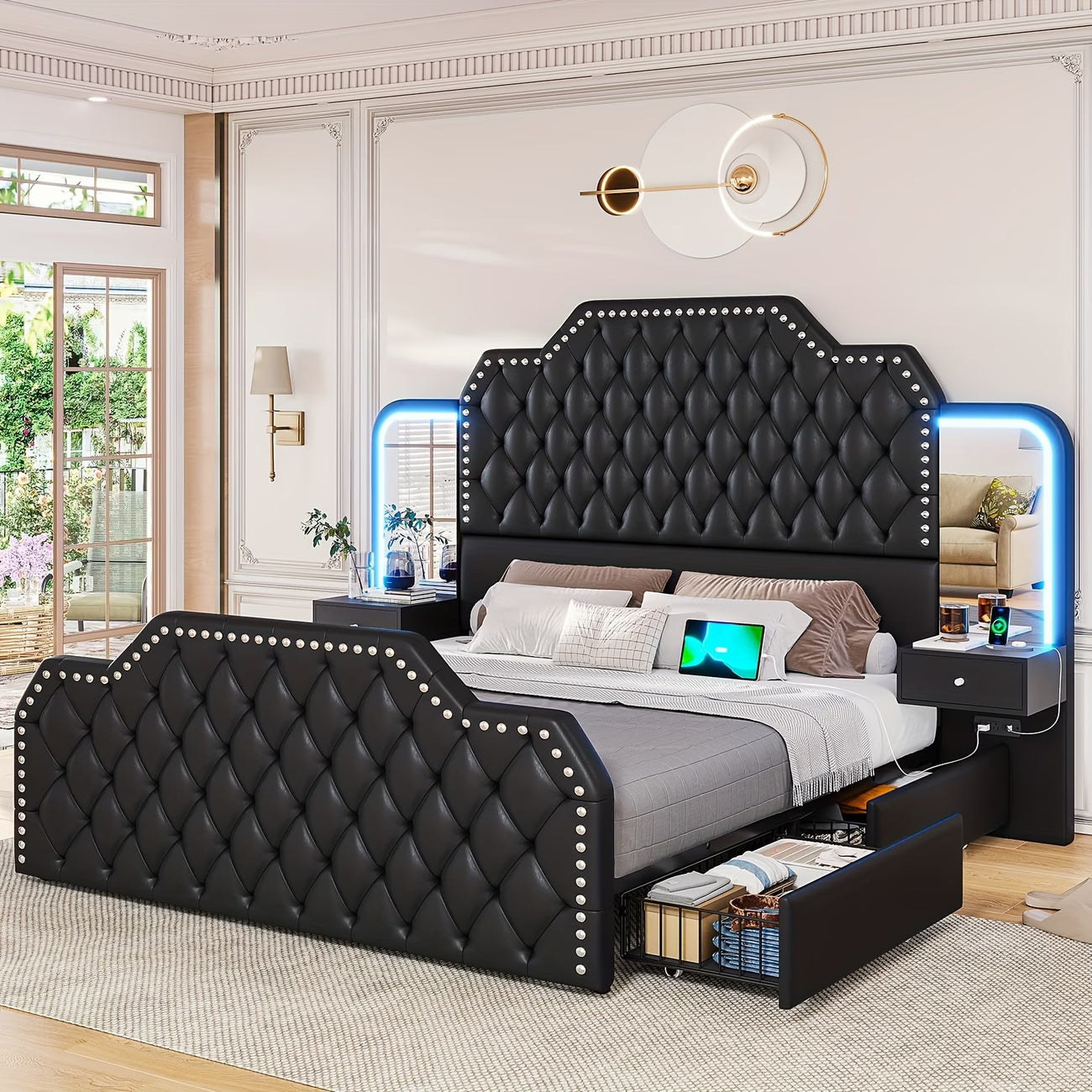 Luxury Queen Bed Frame Set – Fast 2-Day Delivery 🚚