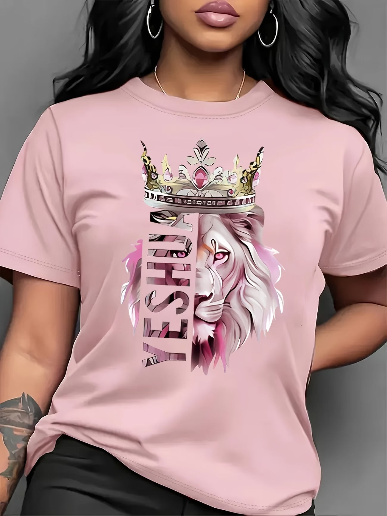 👑 Camiseta Mujer – “Blue Lion King Crown”