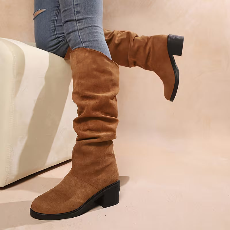 Women’s Minimalist Classic Ankle Boots – Comfortable Thick Heel Design