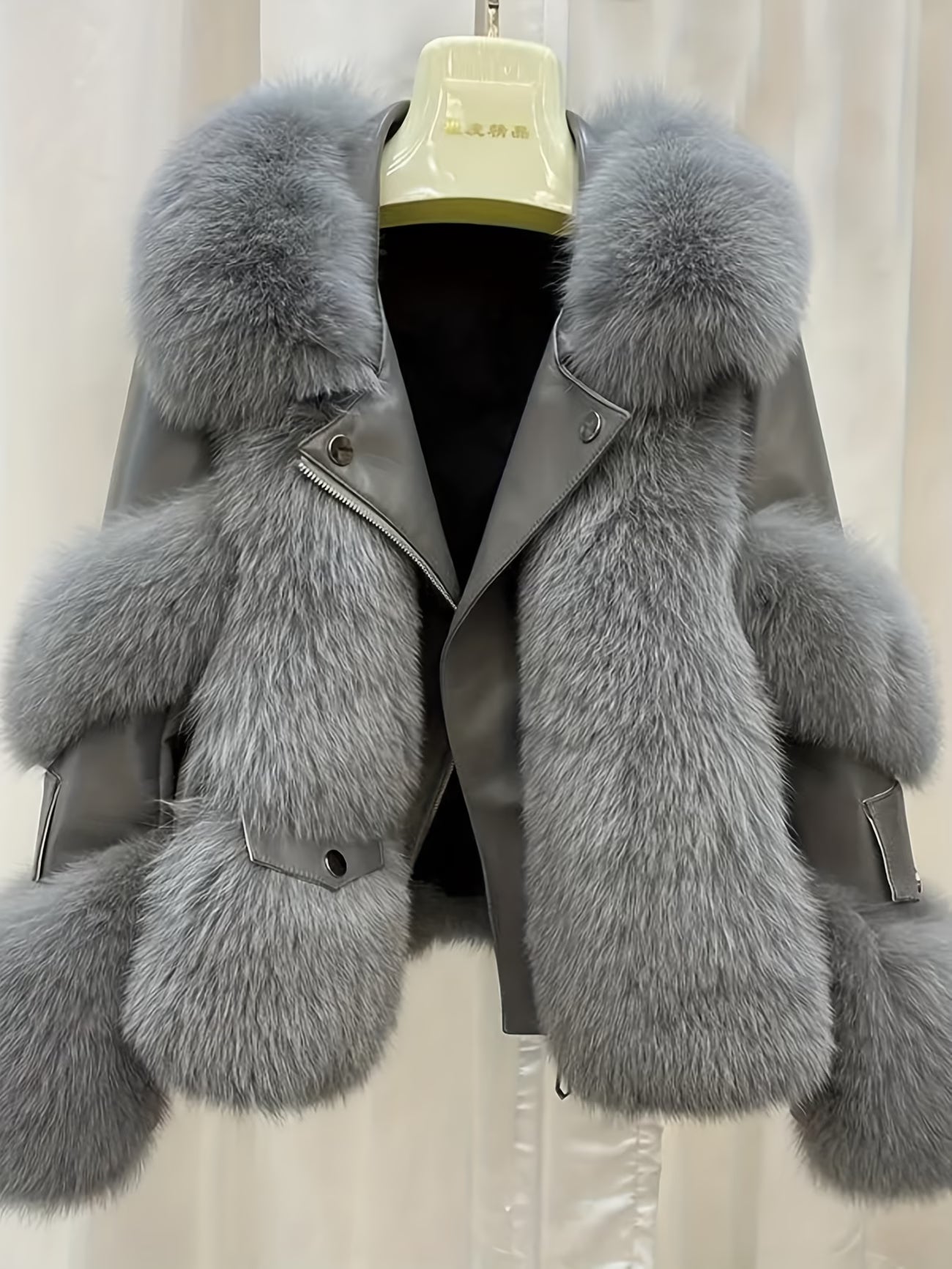 Women’s & Men’s Warm Artificial Fur Coat Jacket – Full-Zip Winter Outerwear