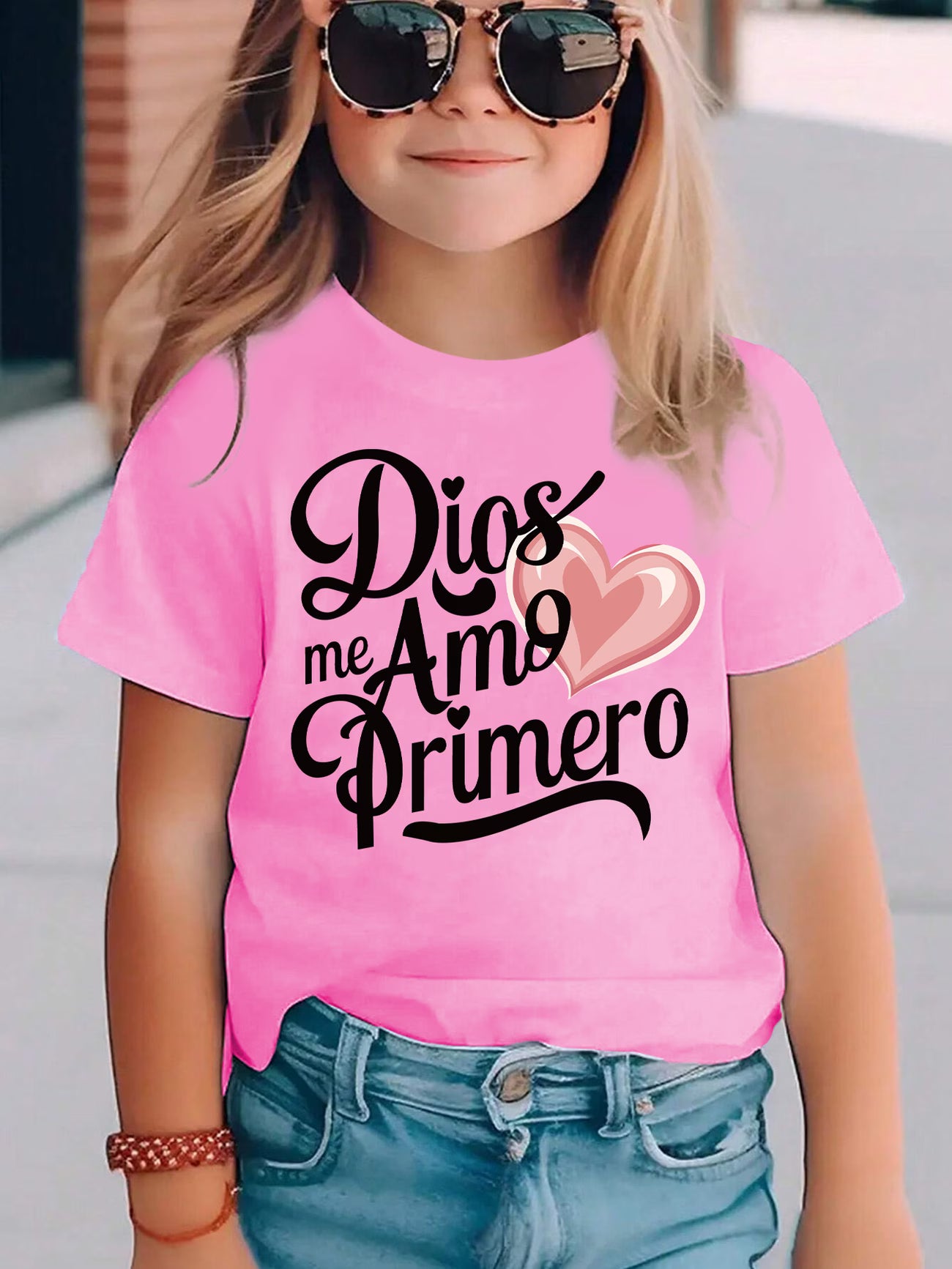 👧 Camiseta de Verano para Niñas – Estilo Casual con Letras