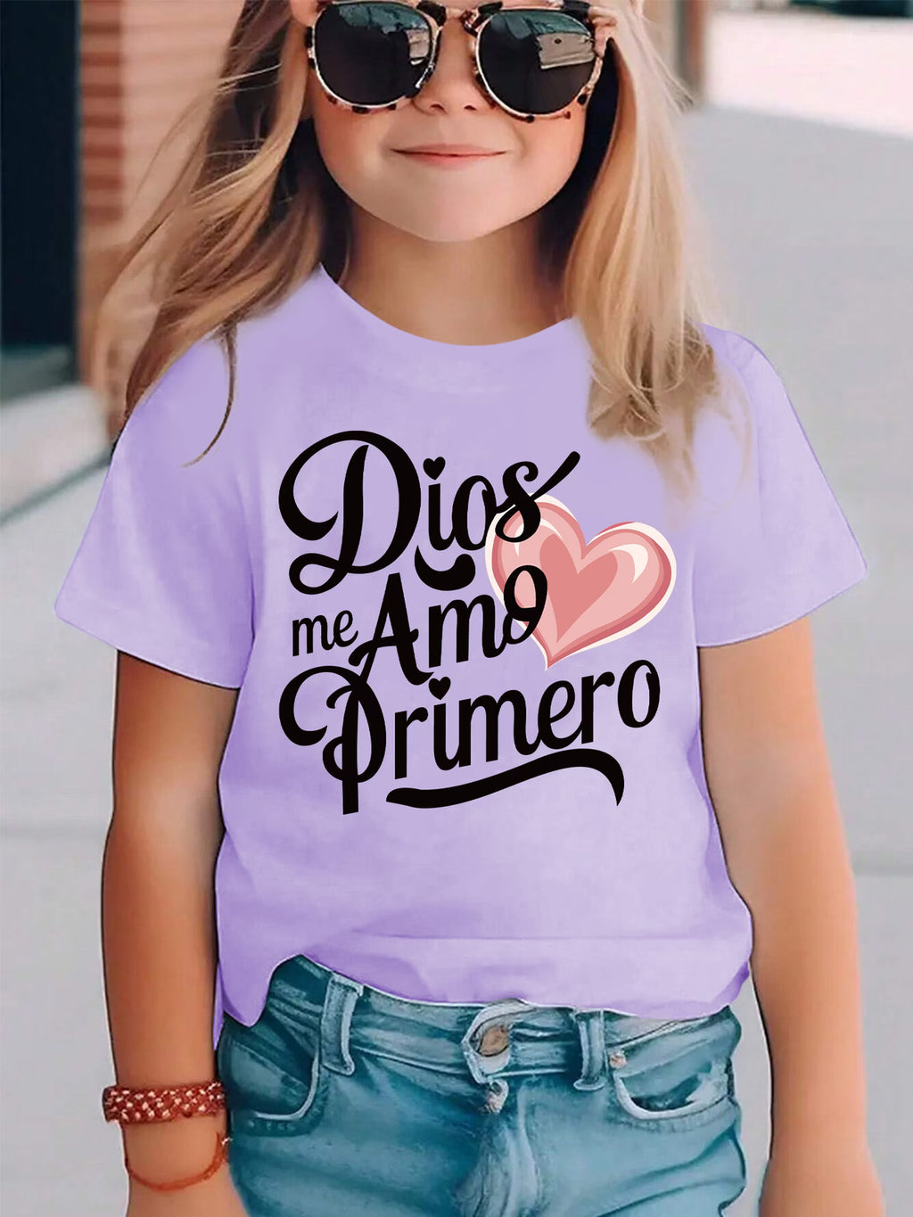 👧 Camiseta de Verano para Niñas – Estilo Casual con Letras