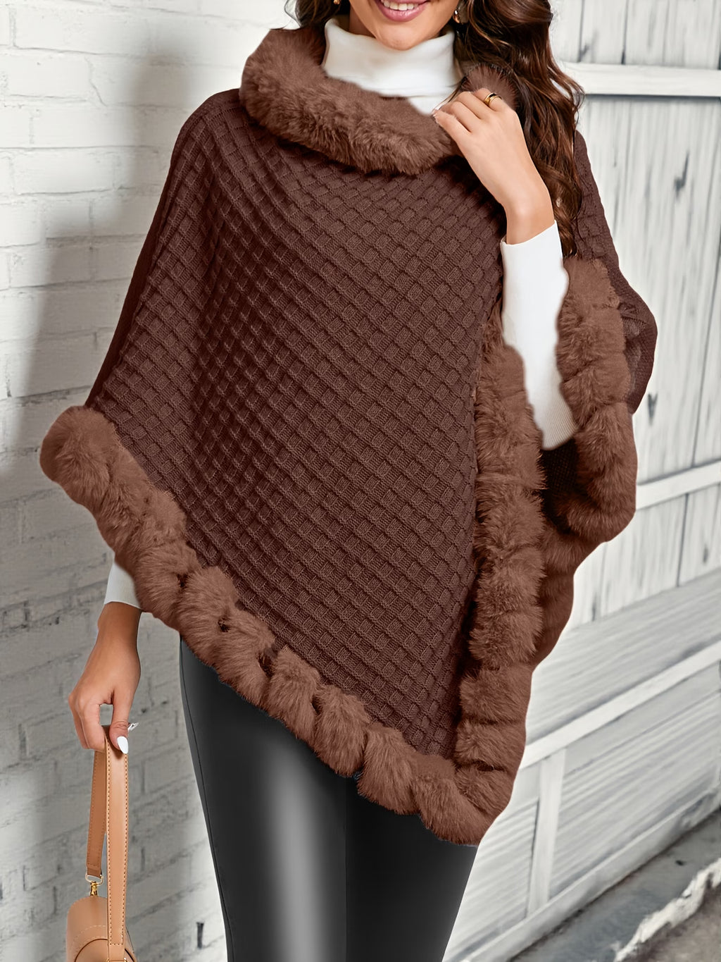 Elegant Special Edition “Pure Body Bust” Waffle Shawl Pullover