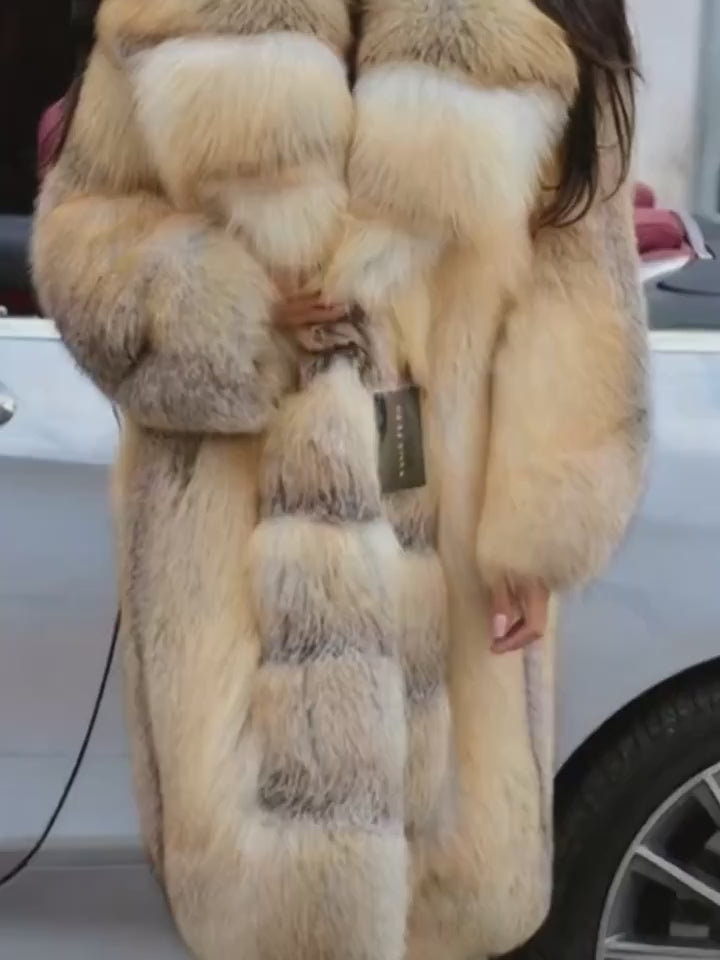 Warm Artificial Coat – Mid-Length Patchwork Sports Jacket for Autumn & Winter